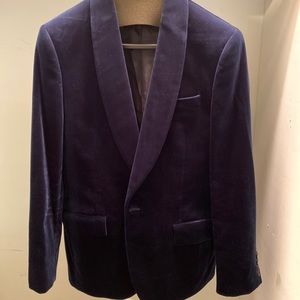 J Crew Navy Velvet Ludlow Blazer